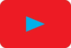 isolerat Youtube logotyp i platt stil. vektor