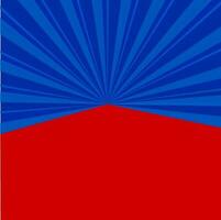 abstrakt Strahlen Hintergrund im Blau und rot Farben. vektor