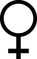 weiblich Geschlecht Symbol im eben Stil. vektor