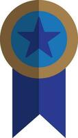 Blau Star mit Medaille Symbol im eben Stil. vektor