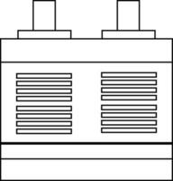 illustration av elektrisk transformator i platt stil. vektor