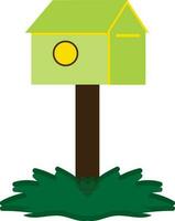 Vogelhaus Symbol zum Nest Konzept im Illustration. vektor