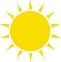 Gelb Farbe von Sonne Symbol zum Licht Konzept. vektor