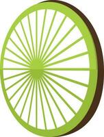 Grün Farbe von Rad Symbol zum Landwirtschaft im Hälfte Schatten. vektor