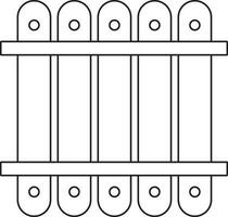 trä- staket ikon för skydd begrepp i stroke stil. vektor