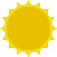 Zeichen oder Symbol von Sonne im Gelb Farbe. vektor