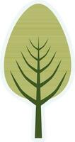 platt stil träd ikon i grön Färg. vektor