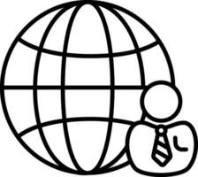 Vektor Zeichen oder Symbol zum global Geschäft Konzept.