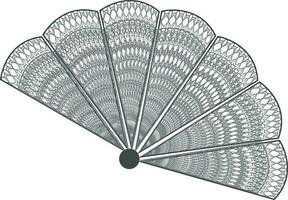 Blumen- Design Chinesisch Fan. vektor