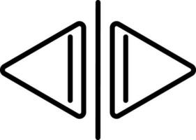 Bewegung horizontal Mauszeiger Symbol. vektor