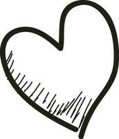 linje konst illustration av en hjärta. vektor