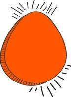 Orange Ostern Ei Symbol. vektor