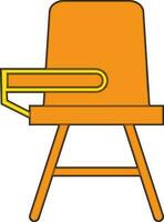 Schule Schreibtisch Stuhl Symbol im Illustration. vektor