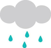 regnerisch Wolke Symbol zum Monsun Wetter Konzept. vektor