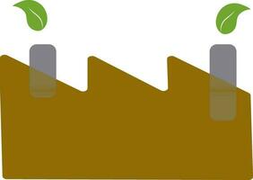 brun eco fabrik ikon för Nej förorening begrepp. vektor