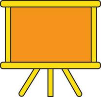 Orange Tafel Symbol zum Bildung Konzept. vektor