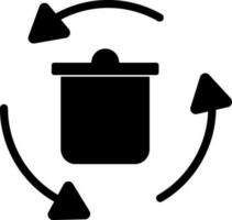 recyceln Müll Konzept mit Müll Behälter Symbol. vektor