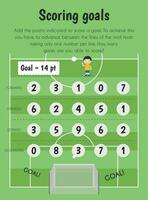 scoring mål pedagogisk ark. primär modul för numerisk förmåga. 5-6 år gammal. pedagogisk ark serier vektor