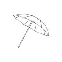 Linie Kunst Regenschirm Vektor. vektor