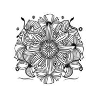 isoliert Gänseblümchen Linie Kunst Blumen- Clip Art Vektor