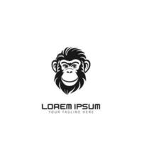 gorilla eller apa huvud vektor illustration för logotyp, och ikon design