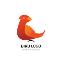 fågel logotyp abstrakt design vektor ikon