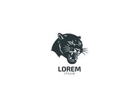 Porträt von ein Tiger Kopf oder schwarz Panther Logo Vektor Symbol