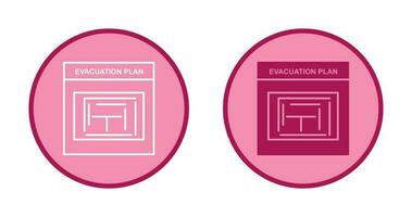 evakuering planen vektor ikon