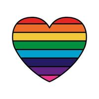 Flagge Homosexuell mit Regenbogenfarben im Herzen vektor