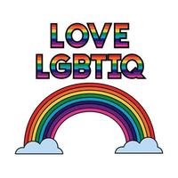 Flagge Homosexuell in Regenbogenfarben mit Schriftzug vektor