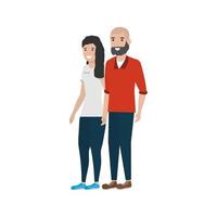 Paar Frau und Mann Cartoon Design vektor