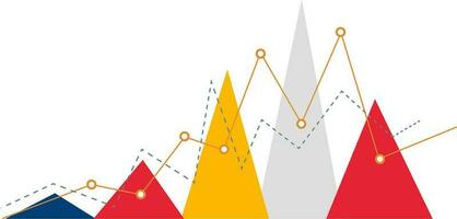 bunt Dreiecke Infografik Element zum Geschäft. vektor