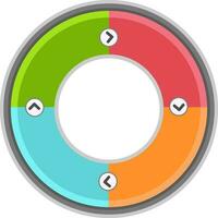 bunt Infografik Kreis Element zum Geschäft. vektor