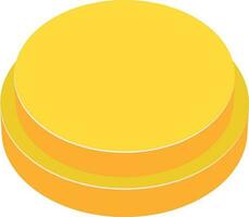 3d gul cirklar infographic element för företag. vektor