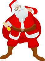 Illustration von Santa claus mit Geschenk Sack. vektor