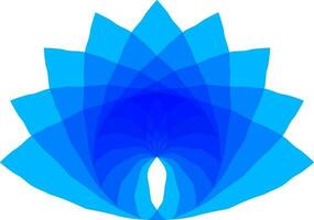 konstnärlig företag symbol i blå Färg. vektor