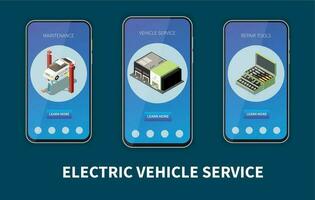 elektrisch Fahrzeug Bedienung Handy, Mobiltelefon App einstellen vektor