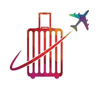 Reise Agentur Logo mit Tasche Vektor Illustration