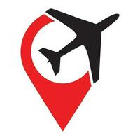 Reise Agentur Logo mit Stift Ort Symbol Vektor Illustration