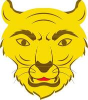 Tiger Gesicht Symbol zum Horoskop im Illustration. vektor