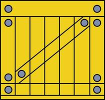 hölzern Gelb Box Symbol oder Symbol. vektor