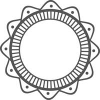 künstlerisch Rahmen Design im Kreis Form. vektor