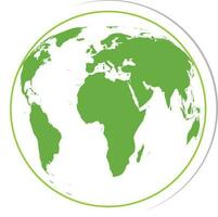 Grün und Weiß Erde Globus. vektor