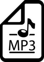 mp3 Audio- Datei Zeichen oder Symbol zum Musik. vektor