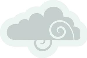 grå moln i platt stil illustration. vektor