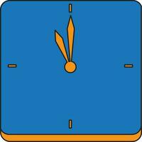 illustration av vägg Kolla på ikon i blå Färg med stroke stil. vektor