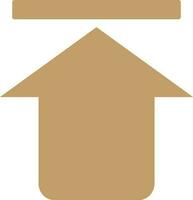 platt ikon av ladda upp tillverkad med brun Färg. vektor