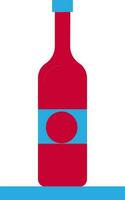 isolerat flaska i röd och blå Färg. vektor