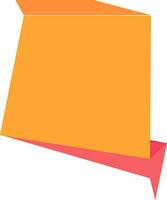 gul och rosa papper märka eller baner design. vektor
