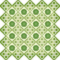 sömlös blommig abstrakt design mönster i grön. vektor